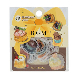 BGM Washi Sticker Flake SEAL Foil Stamping - Holiday Cafe Dessert | papermindstationery.com | BGM, Dessert, Flake Stickers