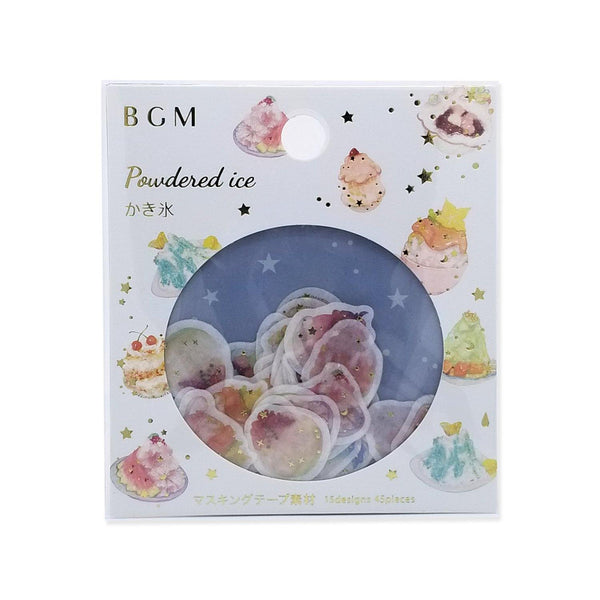 BGM Washi Sticker Flake SEAL - Shaved Ice Dessert | papermindstationery.com | BGM, Dessert, Flake Stickers