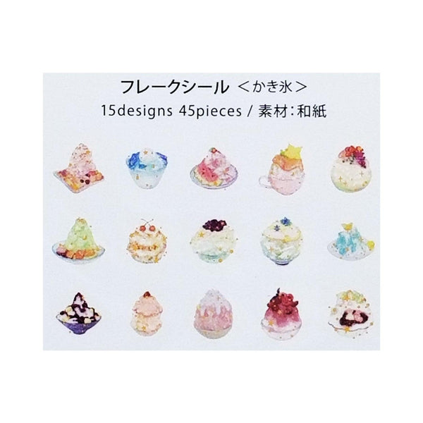BGM Washi Sticker Flake SEAL - Shaved Ice Dessert | papermindstationery.com | BGM, Dessert, Flake Stickers