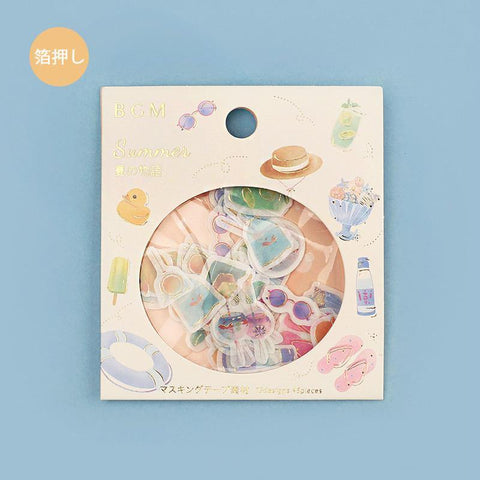 BGM Washi Sticker Flake SEAL Foil Stamping - Summer Story | papermindstationery.com | BGM, Flake Stickers, Others