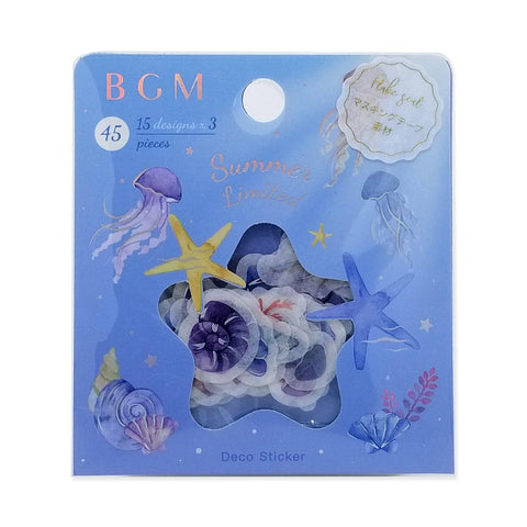 BGM Washi Sticker Flake SEAL Foil Stamping - In the Ocean | papermindstationery.com