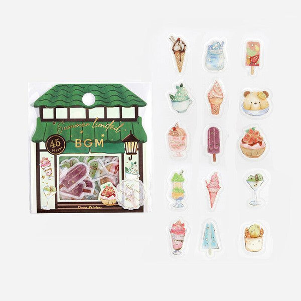BGM Washi Sticker Flake SEAL Foil Stamping - Japanese Summer Sweets | papermindstationery.com