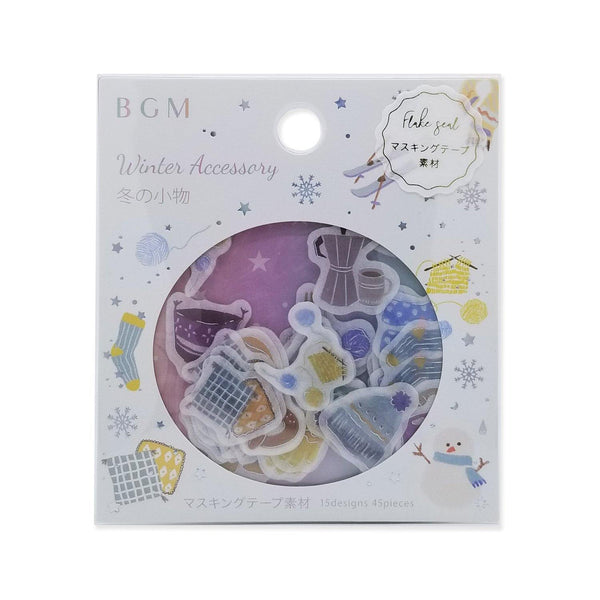 Winter Fancy Goods - BGM Washi Sticker Flake SEAL | papermindstationery.com