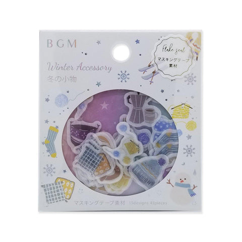 BGM Washi Sticker Flake SEAL - Winter Fancy Goods | papermindstationery.com | BGM, boxing, Flake Stickers, sale, Shop