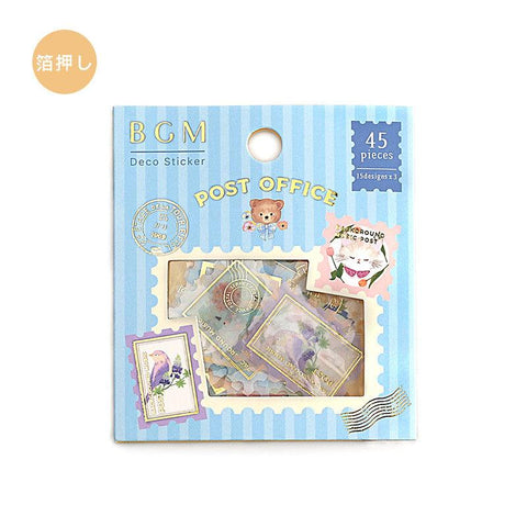 BGM Washi Sticker Flake SEAL Foil Stamping - Postage Stamp Animal | papermindstationery.com | Animal, BGM, Flake Stickers