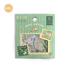 BGM Washi Sticker Flake SEAL Foil Stamping - Postage Stamp Landscape | papermindstationery.com | BGM, Flake Stickers, Others