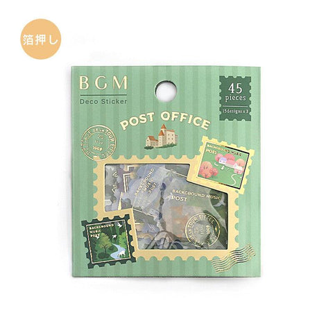 Postage Stamp Landscape - BGM Washi Sticker Flake SEAL Foil Stamping | papermindstationery.com