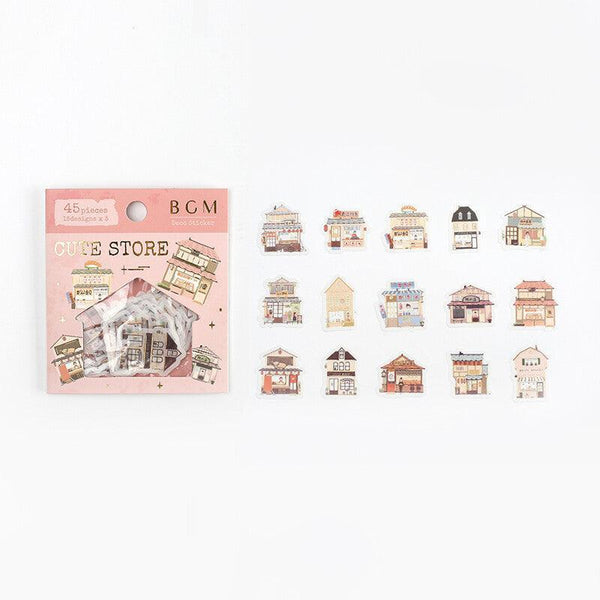 BGM Washi Sticker Flake SEAL Foil Stamping - Vintage Japanese Shop | papermindstationery.com | BGM, Flake Stickers, Shop