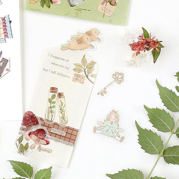 BGM Washi Sticker Flake SEAL Foil Stamping - Vintage Fairy Tale | papermindstationery.com | BGM, Flake Stickers, Flower