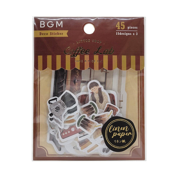 BGM Sticker Flake SEAL - Little Shop Coffee Cafe | papermindstationery.com | BGM, Cafe, Flake Stickers