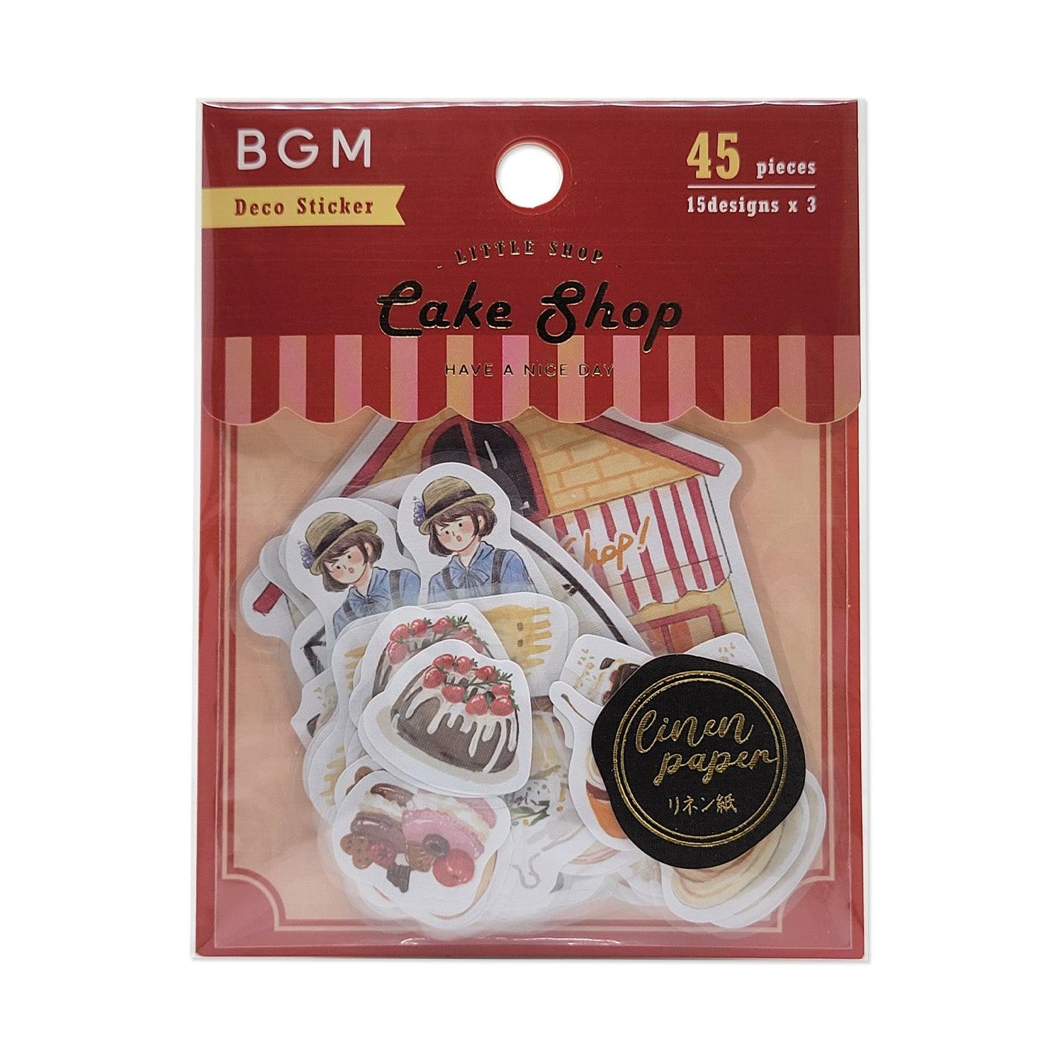 BGM Sticker Flake SEAL - Little Shop Sweet Confectionery | papermindstationery.com | BGM, Cafe, Dessert, Flake Stickers