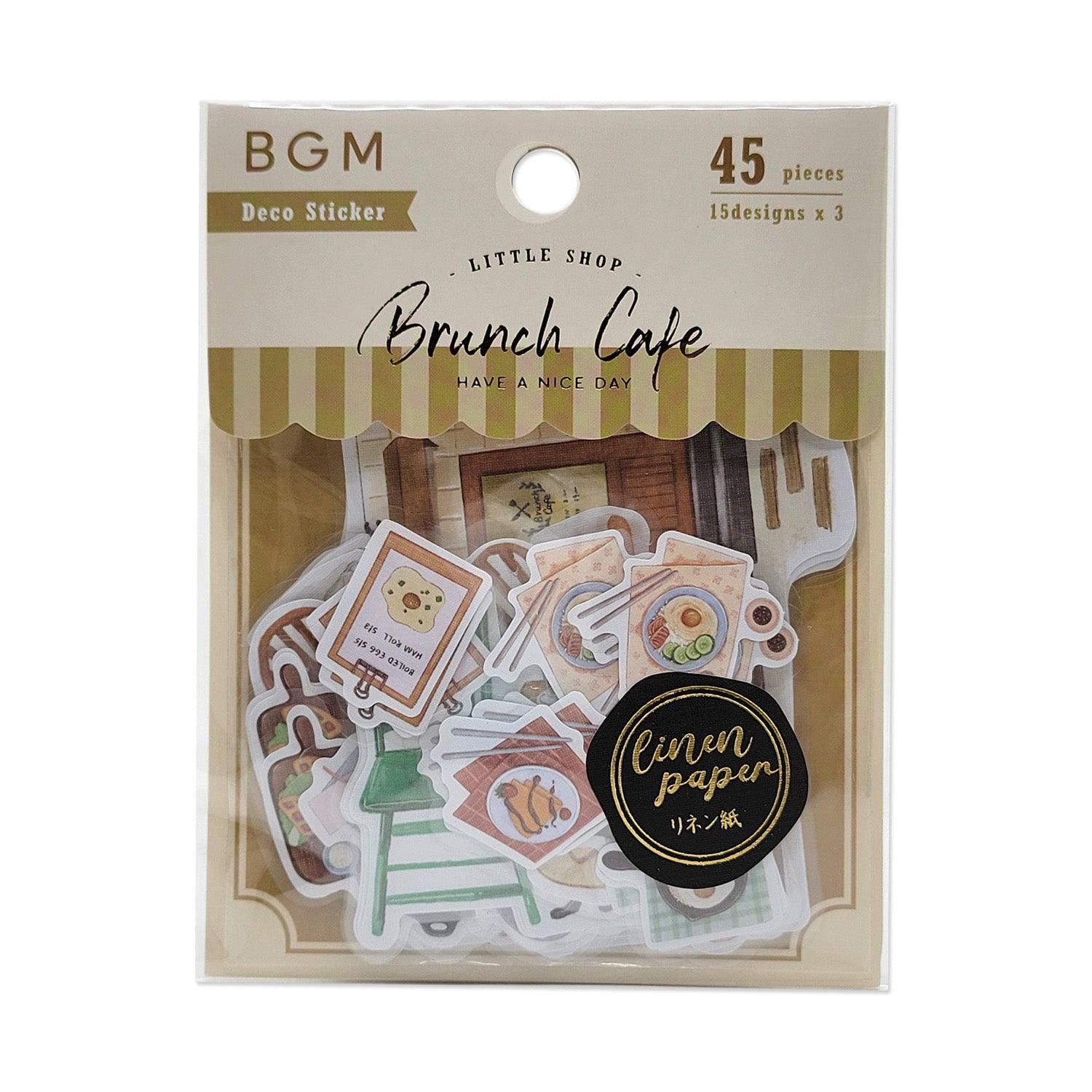 BGM Sticker Flake SEAL - Little Shop Brunch Cafe | papermindstationery.com | BGM, Cafe, Dessert, Flake Stickers