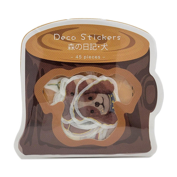 BGM Washi Sticker Flake SEAL Foil Stamping - Forest diary Dog | papermindstationery.com