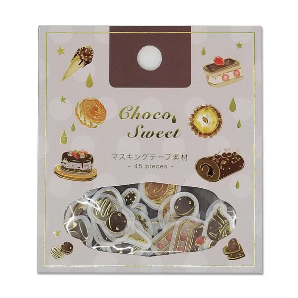BGM Washi Sticker Flake SEAL Foil Stamping - Chocolate Sweets | papermindstationery.com | BGM, Dessert, Flake Stickers