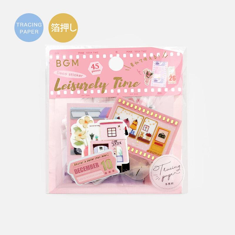 BGM Sticker Flake SEAL Foil Stamping - Leisure Time Photo Pink | papermindstationery.com