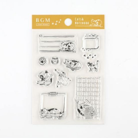 BGM Clear Stamp - Notebook Cat | papermindstationery.com | BGM, Cat, clear stamps, Pet