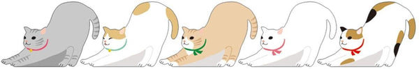 Greeting Life Memo Pad - Die Cut Stretching Cat | papermindstationery.com | boxing, Cat, Greeting Life, Memo Pads, Paper Products, Pet, sale, Stationery
