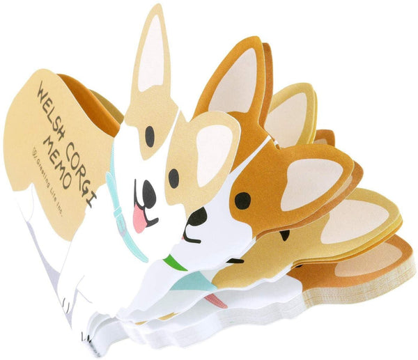 Greeting Life Memo Pad - Die Cut Corgi Dog | papermindstationery.com | Animal, Dog, Greeting Life, Memo Pads, Paper Products, Stationery