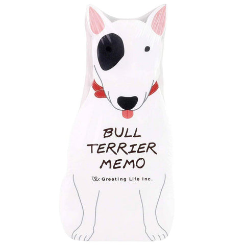 Greeting Life Memo Pad - Die Cut Bull Terrier Dog | papermindstationery.com | boxing, Dog, Greeting Life, Memo Pads, Paper Products, Pet, sale, Stationery