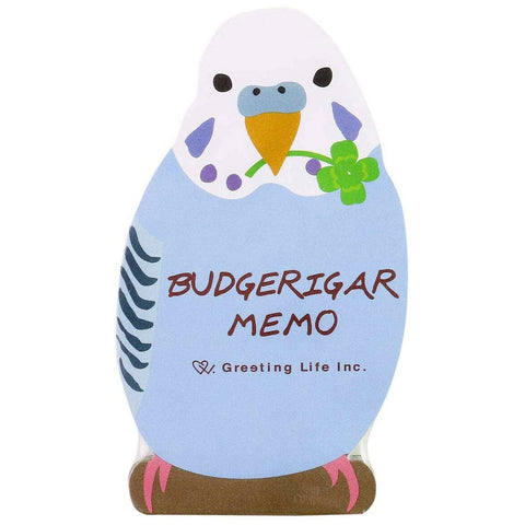 Greeting Life Memo Pad - Die Cut Parakeet Bird | papermindstationery.com | Animal, Bird, boxing, Greeting Life, Memo Pads, Paper Products, sale, Stationery