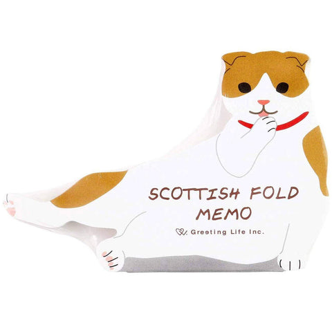 Greeting Life Memo Pad - Die Cut Scottish Fold Cat | papermindstationery.com | Dog, Greeting Life, Memo Pads, Paper Products, Pet, Stationery