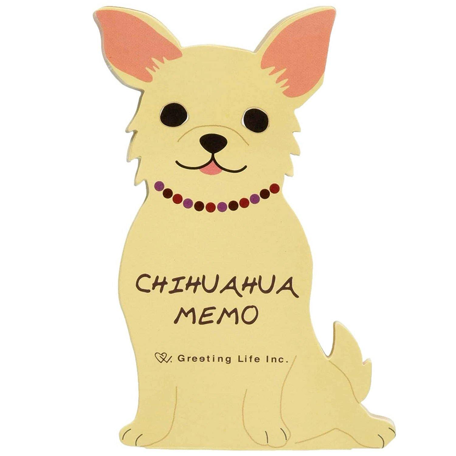 Greeting Life Memo Pad - Die Cut Chihuahua Dog | papermindstationery.com