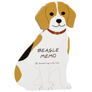 Greeting Life Memo Pad - Die Cut Beagle Dog | papermindstationery.com