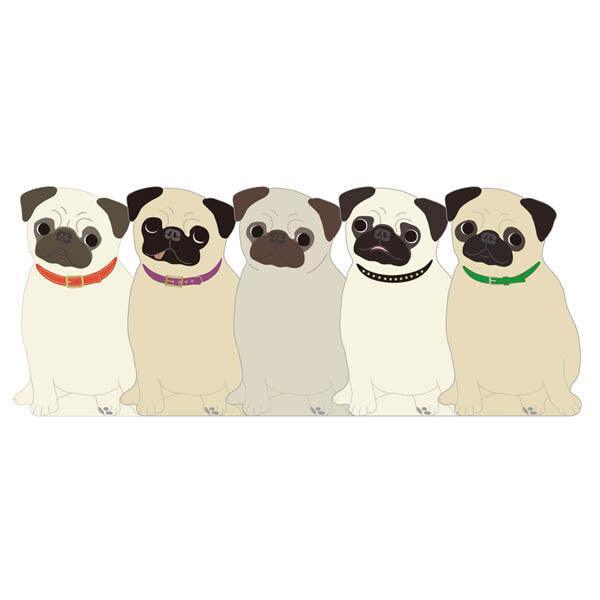 Greeting Life Memo Pad - Die Cut Pug Dog | papermindstationery.com