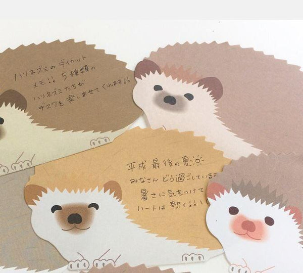 Greeting Life Memo Pad - Die Cut Hedgehog | papermindstationery.com | Animal, boxing, Greeting Life, Memo Pads, Paper Products, sale