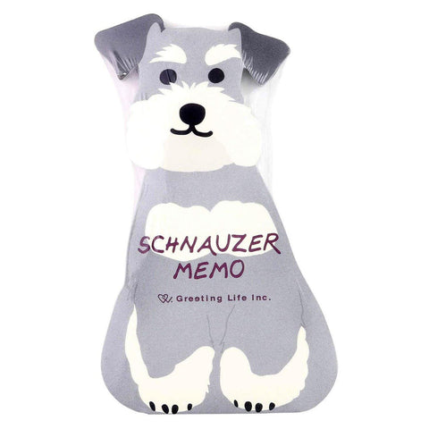 Greeting Life Memo Pad - Die Cut Schnauzer Dog | papermindstationery.com