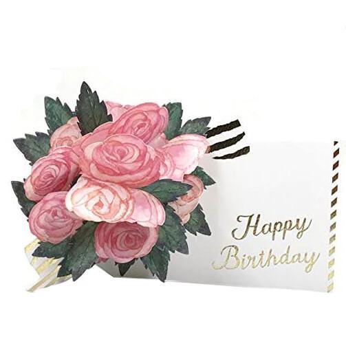 Greeting Life Pop Up Birthday Card - Rose | papermindstationery.com | Birthday Card, Flower, Greeting Cards, Greeting Life, Paper Products