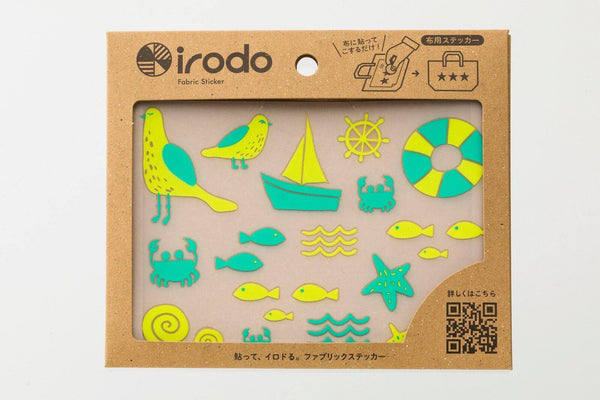 Irodo Fabric Decorating Transfer Sticker - Sea Green & Lime | papermindstationery.com