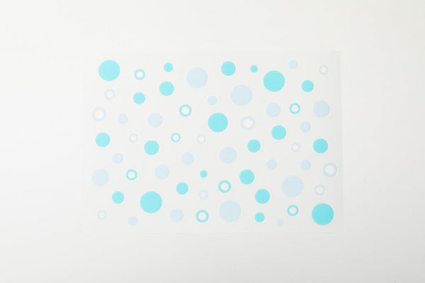 Irodo Fabric Decorating Transfer Sticker - Shower Dots Light Blue & Sky | papermindstationery.com | boxing, Irodo, sale, Stickers For Fabric