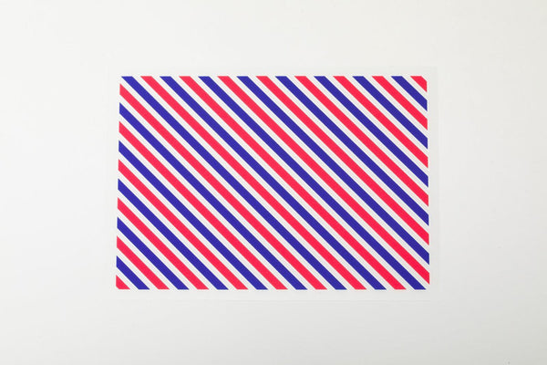 Irodo Fabric Decorating Transfer Sticker - Stripes Red & Blue | papermindstationery.com