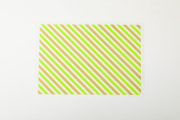 Irodo Fabric Decorating Transfer Sticker - Stripes Gold & Green | papermindstationery.com | boxing, Irodo, sale, Stickers For Fabric