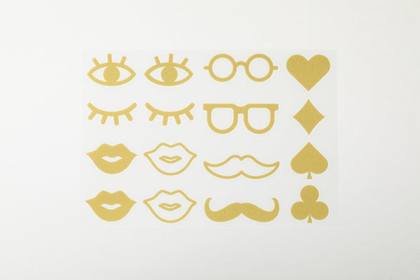 Irodo Fabric Decorating Transfer Sticker - Face Gold | papermindstationery.com | boxing, Irodo, Others, sale, Stickers For Fabric