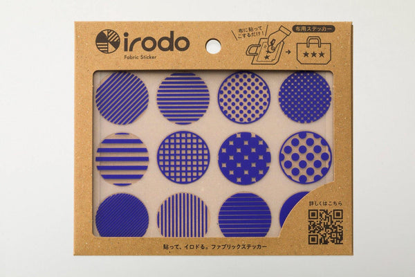 Irodo Fabric Decorating Transfer Sticker - Pattern Dots Blue | papermindstationery.com