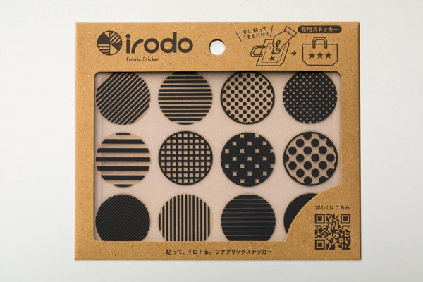 Irodo Stickers For Fabric Dots Black