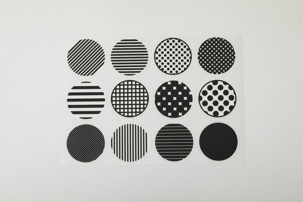 Irodo Fabric Decorating Transfer Sticker - Pattern Dots Black | papermindstationery.com