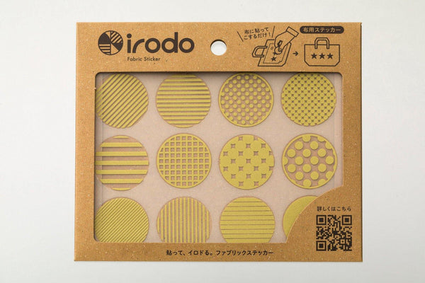 Irodo Fabric Decorating Transfer Sticker - Pattern Dots Gold | papermindstationery.com