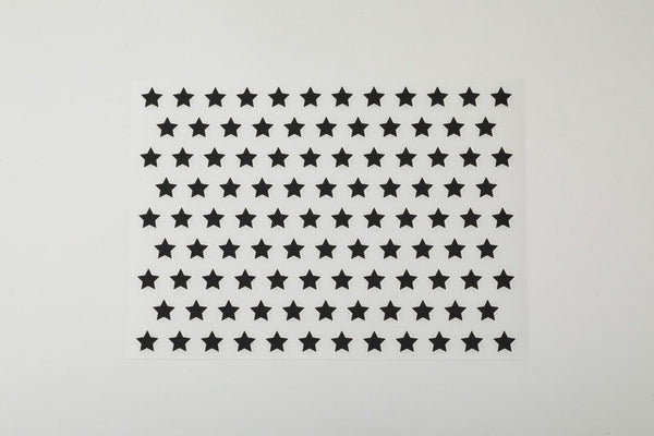 Irodo Fabric Decorating Transfer Sticker - Little Stars Black | papermindstationery.com