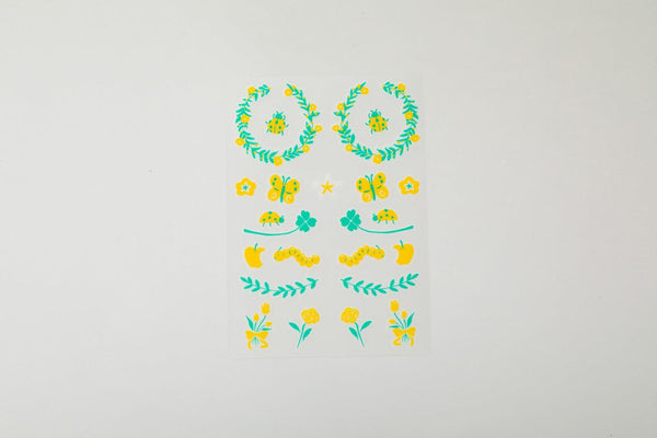 Irodo Fabric Decorating Transfer Sticker - Bug Insect Yellow & Green | papermindstationery.com | Animal, boxing, Irodo, sale, Stickers For Fabric