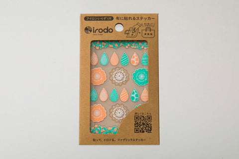 Irodo Fabric Decorating Transfer Sticker - Lace Peach & Green | papermindstationery.com | boxing, Irodo, Others, sale, Stickers For Fabric