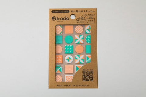 Irodo Fabric Decorating Transfer Sticker - Tiles Peach & Green | papermindstationery.com | boxing, Irodo, sale, Stickers For Fabric