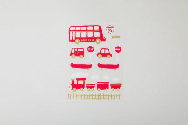 Irodo Fabric Decorating Transfer Sticker - Transport Red & Gold | papermindstationery.com | boxing, Irodo, sale, Stickers For Fabric