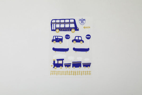 Irodo Fabric Decorating Transfer Sticker - Transport Blue & Gold | papermindstationery.com | boxing, Irodo, sale, Stickers For Fabric