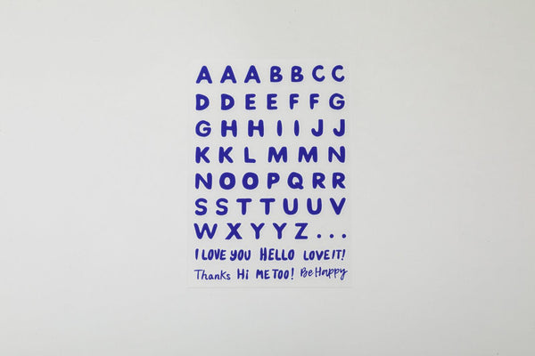 Irodo Fabric Decorating Transfer Sticker - Alphabets Blue | papermindstationery.com | Irodo, Others, Stickers For Fabric