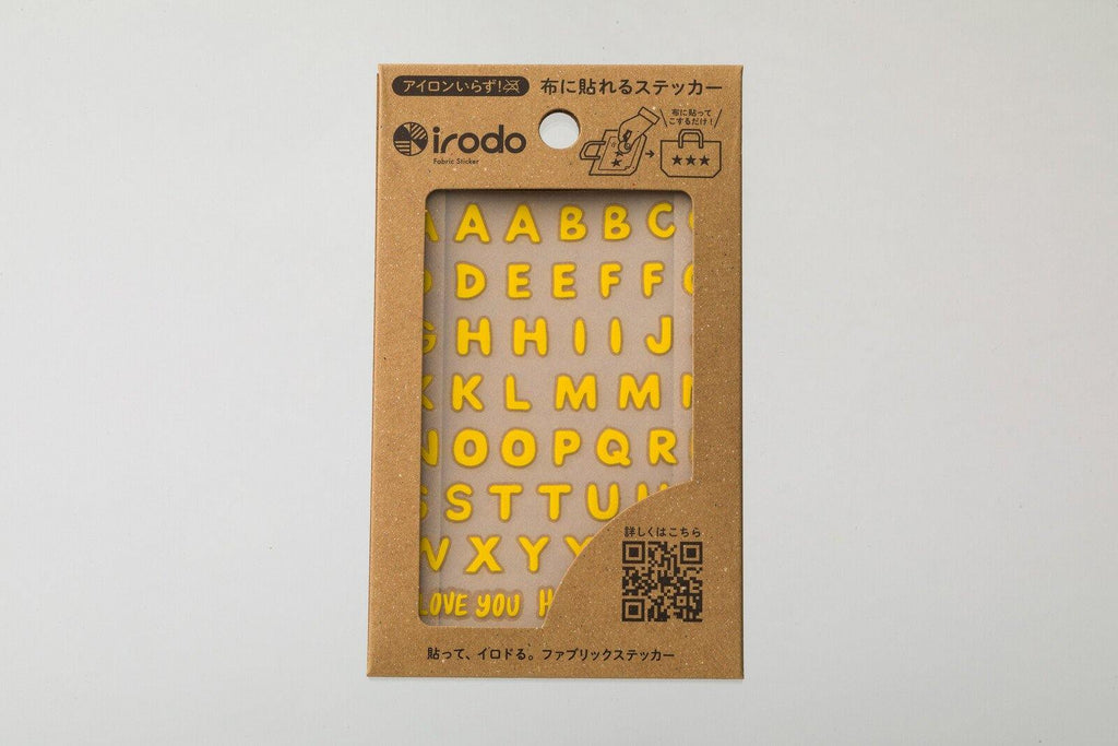 Irodo Stickers For Fabric Alphabets Yellow