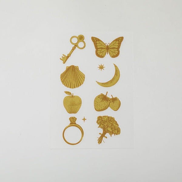 Irodo Fabric Decorating Transfer Sticker - Lucky Motif 2 Gold & Beige | papermindstationery.com | boxing, Irodo, Others, sale, Stickers For Fabric