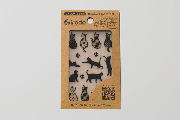 Irodo Fabric Decorating Transfer Sticker - Cat Black | papermindstationery.com | Cat, Irodo, Pet, Stickers For Fabric